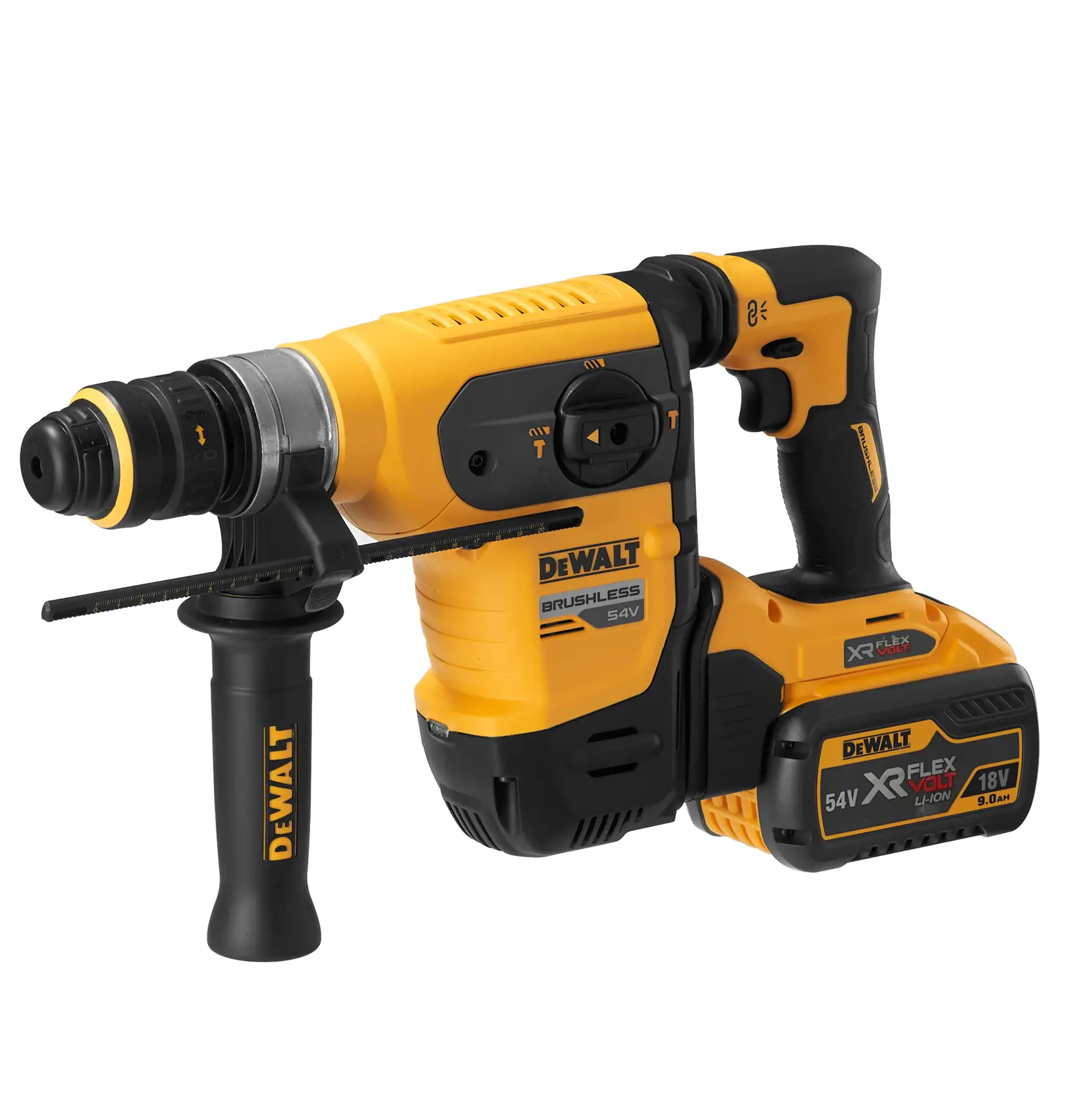 Graphic showing DEWALT XTREME Sub-Compact Series branding with the slogan 'Compact and Performance Packed' on a yellow background.