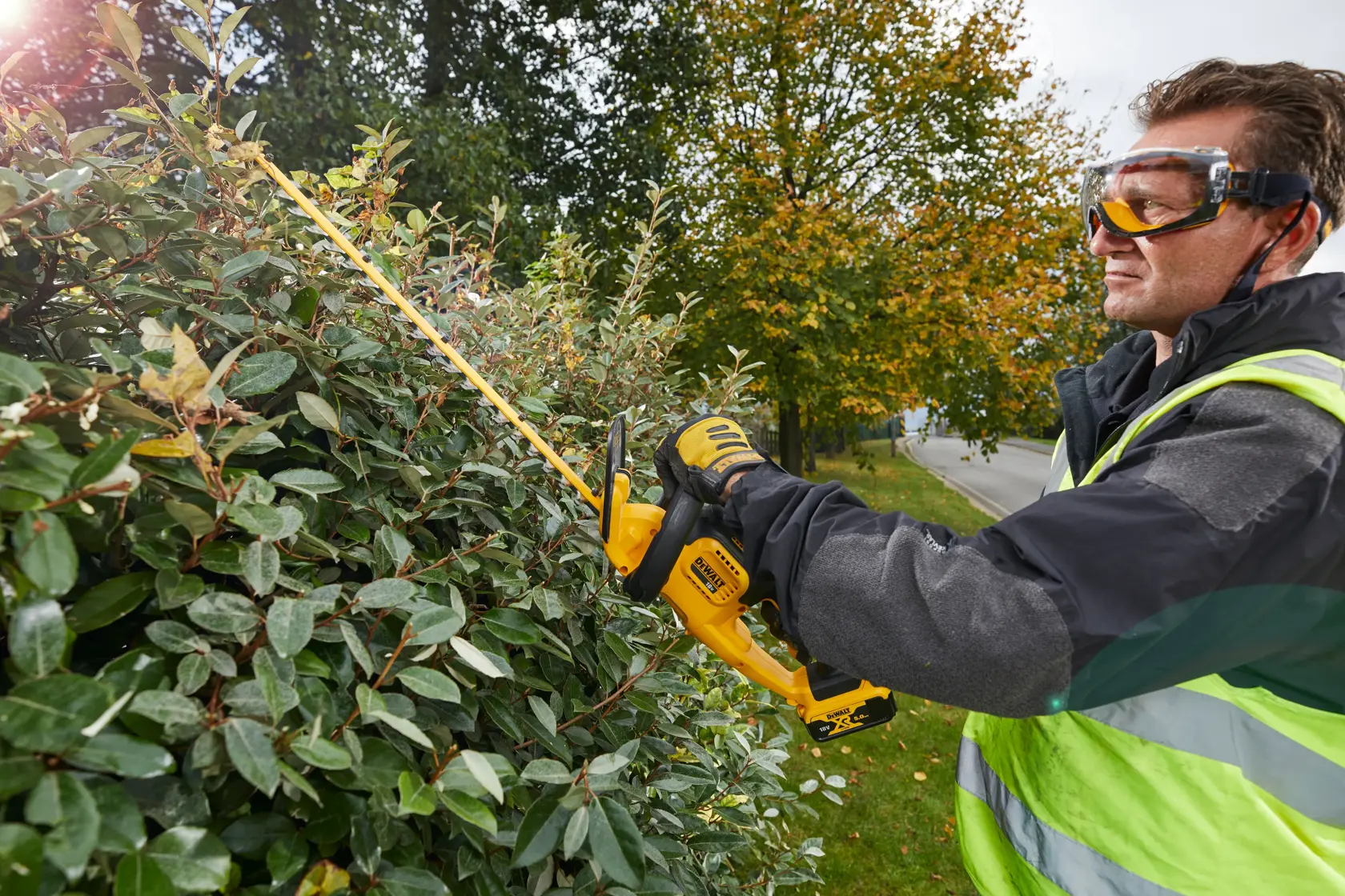DEWALT® 18V XR® 55cm Hedge Trimmer (19mm Blade Gap) - 1 x 5Ah
