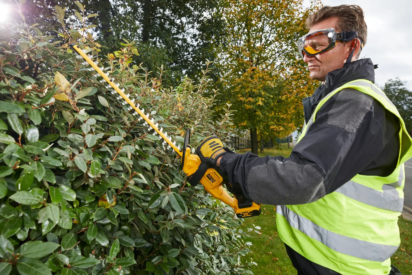 DEWALT® 18V XR® 55cm Hedge Trimmer (19mm Blade Gap) - 1 x 5Ah
