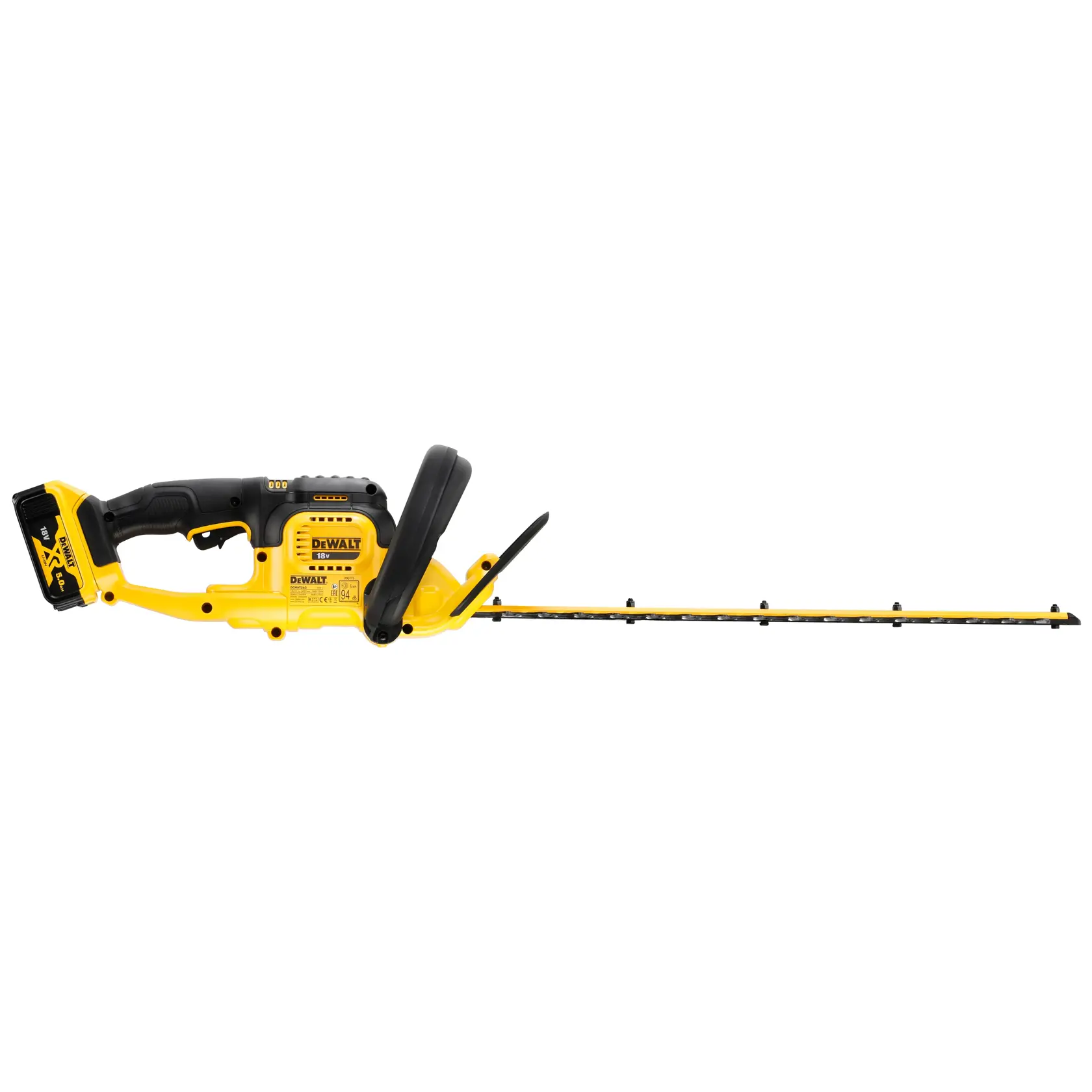 DEWALT® 18V XR® 55cm Hedge Trimmer (25mm Blade Gap) - 1 x 5Ah