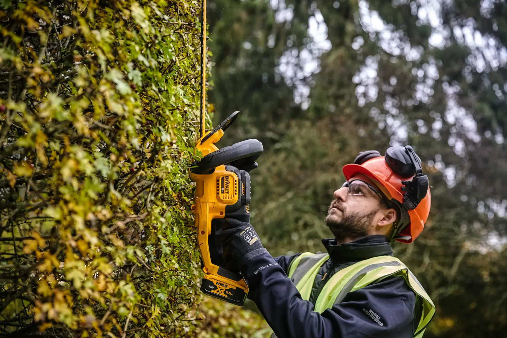 DEWALT® 18V XR® 55cm Hedge Trimmer (25mm Blade Gap) - 1 x 5Ah