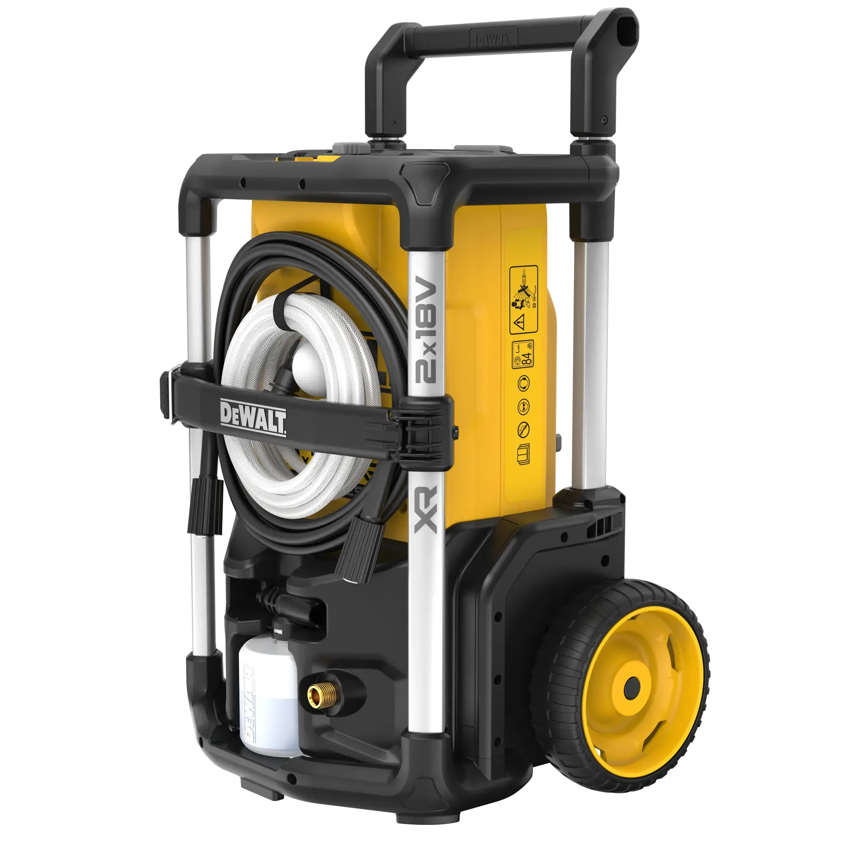 2 x 18V XR® Brushless Pressure Washer Powered By Two Batteries
