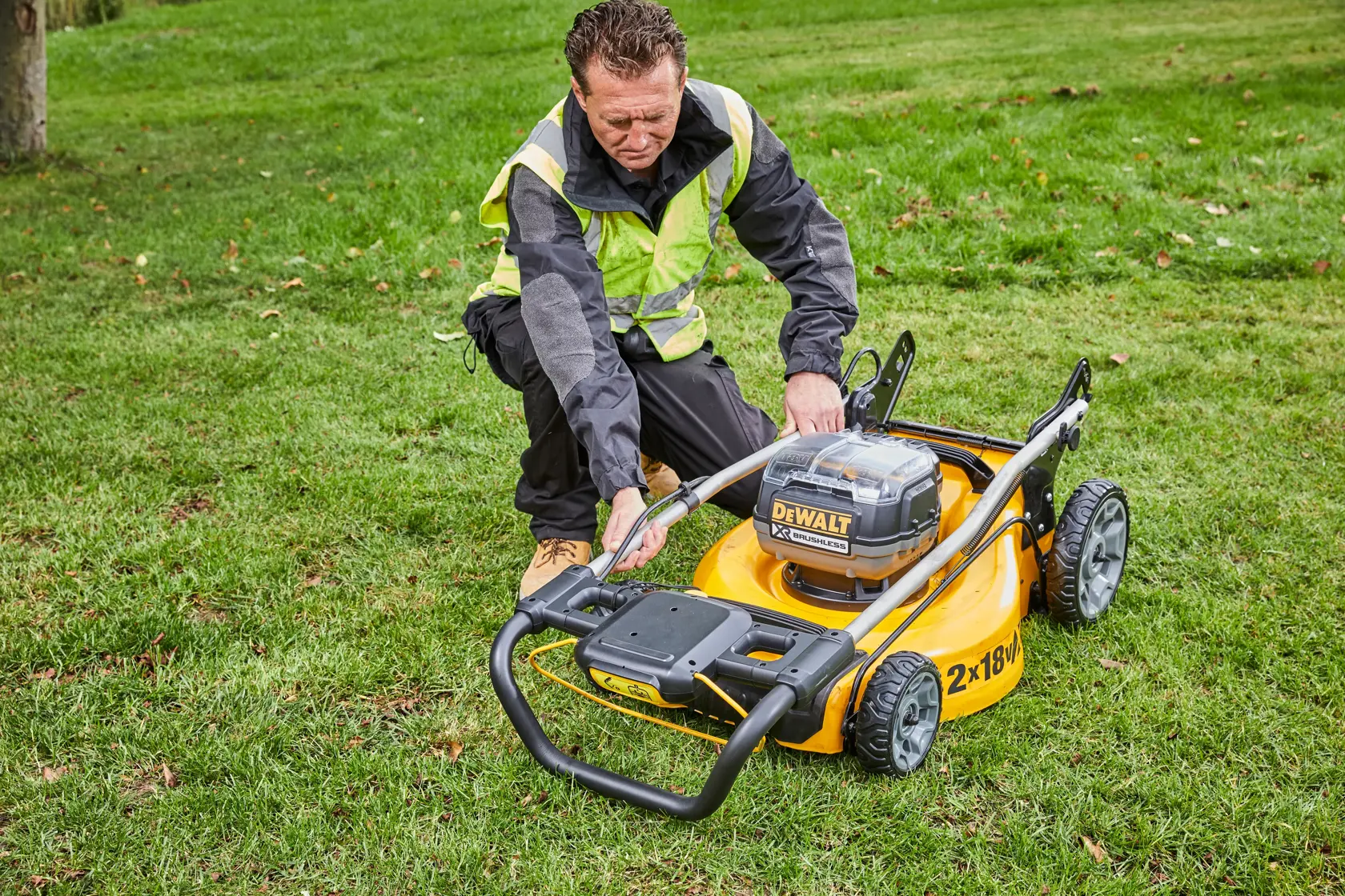 DEWALT® 18V XR® Brushless Lawn Mower - 2 x 5Ah