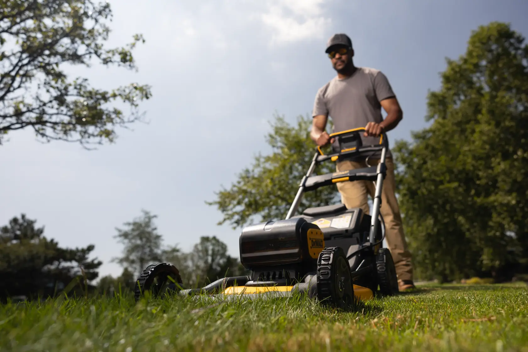 2 x 18V XR® 53cm Lawn Mower Powered By Two Batteries - Bare Tool Only