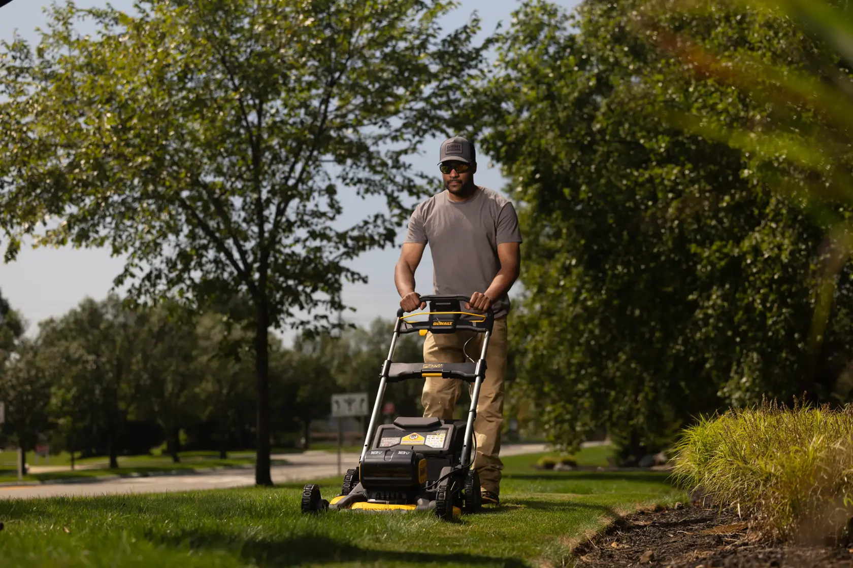 2 x 18V XR® 53cm Lawn Mower Powered By Two Batteries - Bare Tool Only