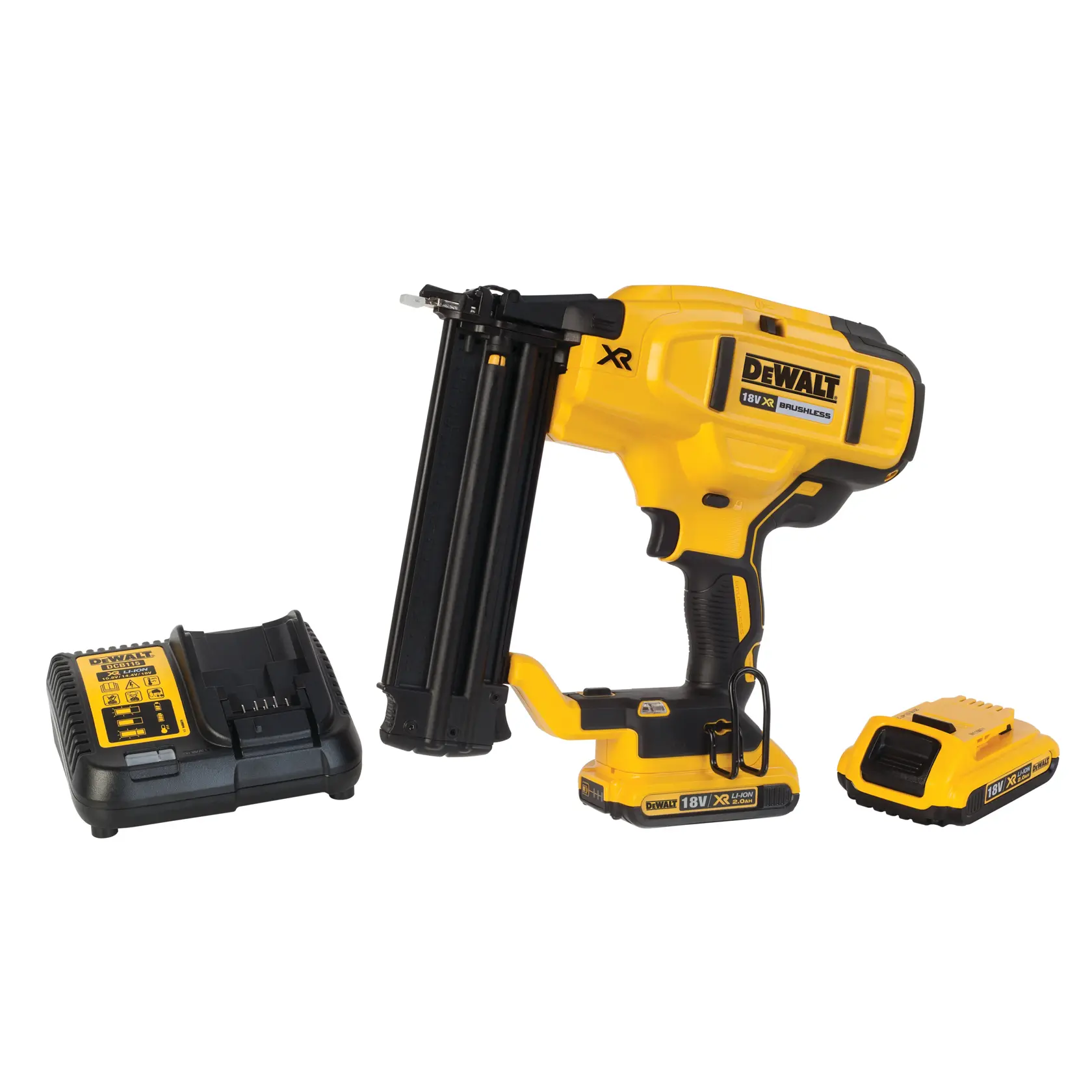 DEWALT® 18V XR® Brushless Second Fix Nailer (2 X 2 Ah) (18 Gauge)