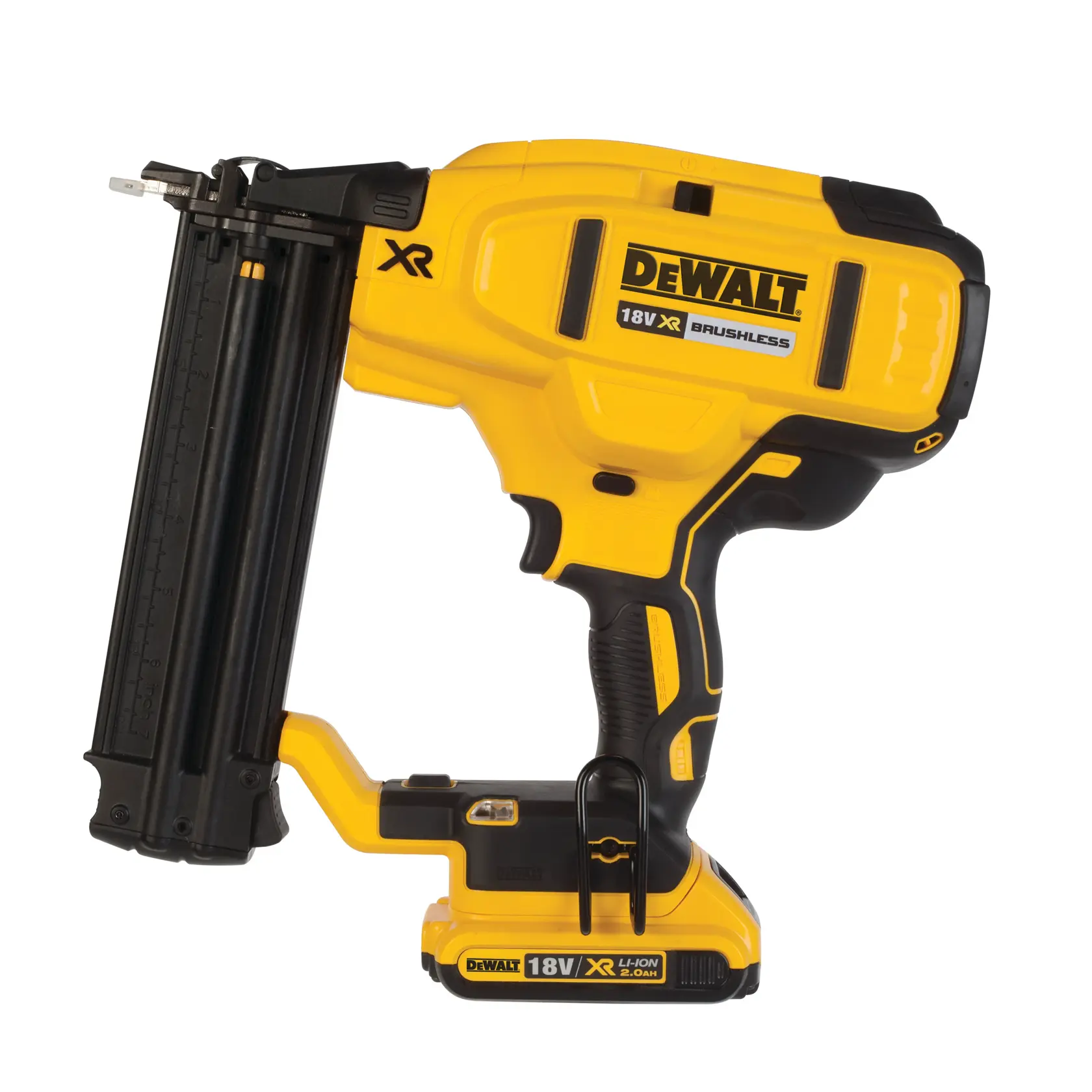 DEWALT® 18V XR® Brushless Second Fix Nailer (2 X 2 Ah) (18 Gauge)