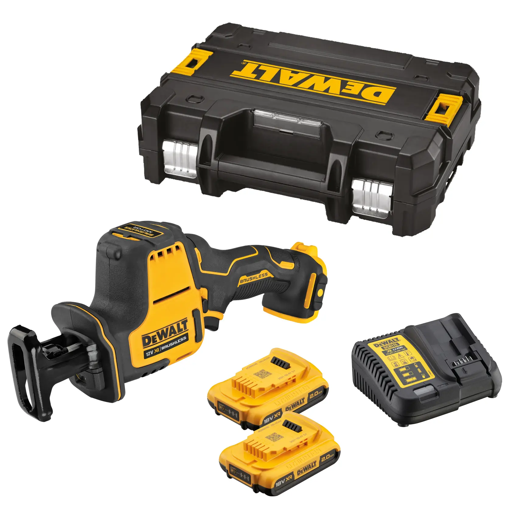 DEWALT® 12V XR® Brushless Sub Compact Reciprocating Saw - 2 x 2Ah
