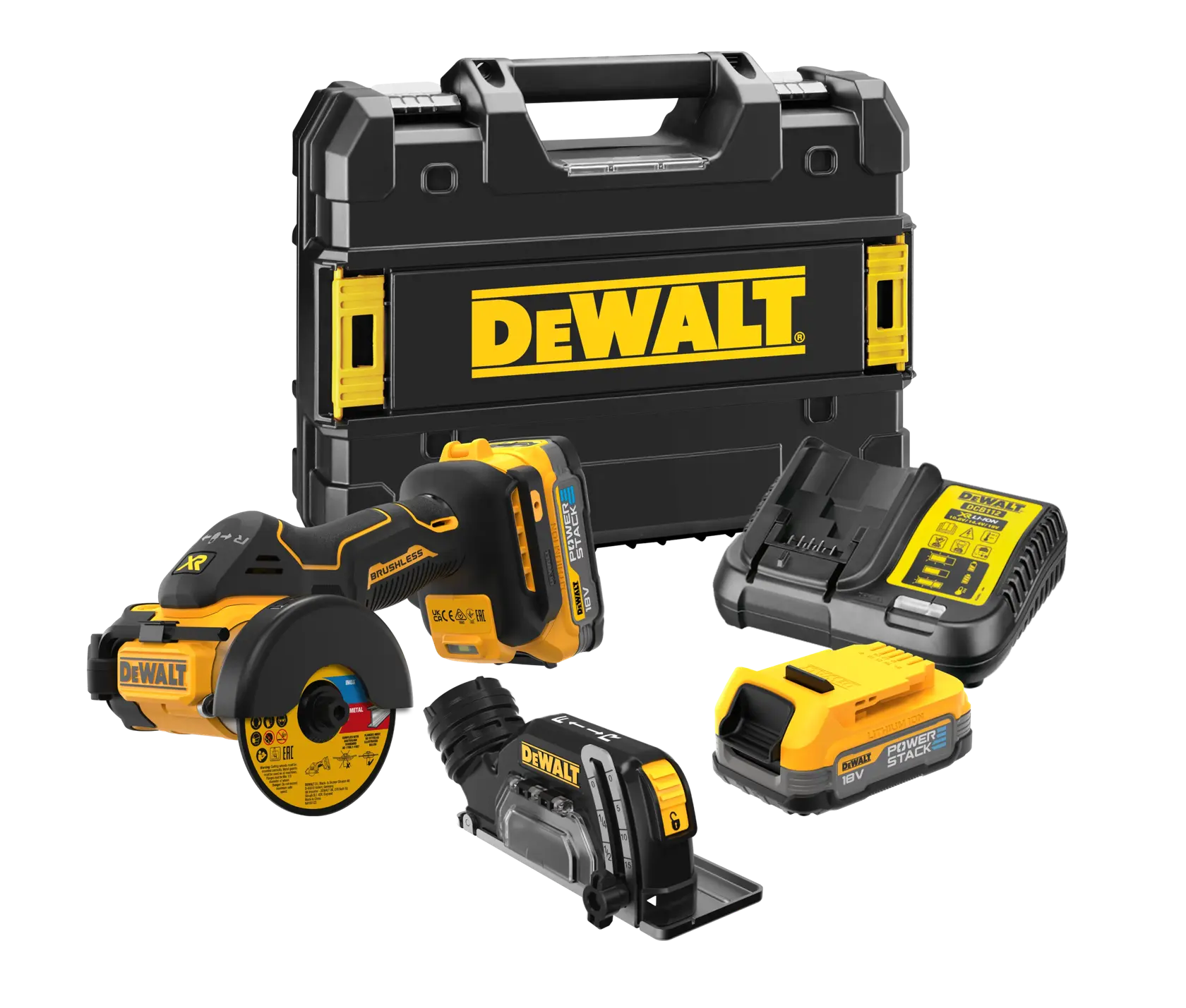 DEWALT® 18V XR® Brushless 76mm Cut-Off Tool - 2 x POWERSTACK 1.7Ah
