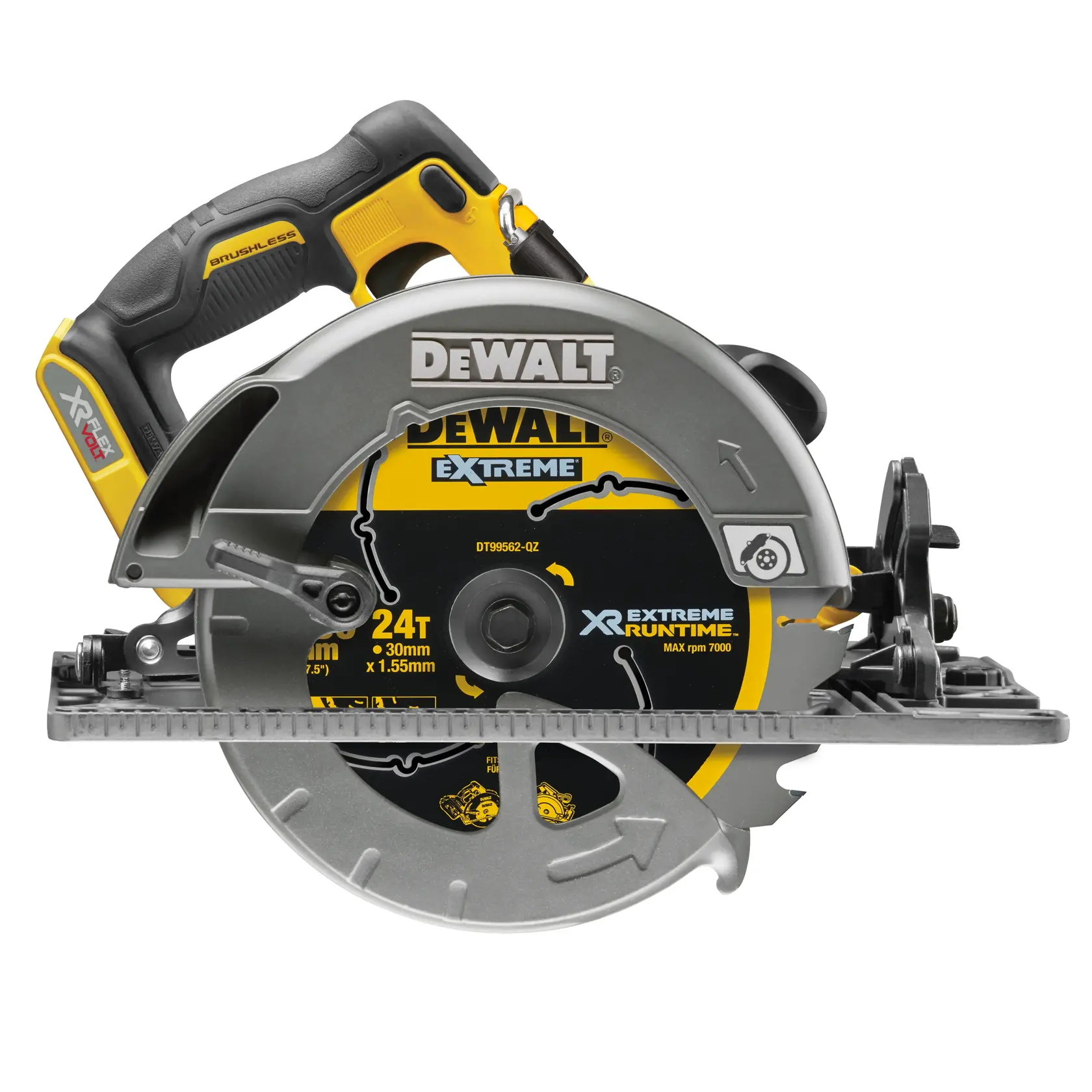 54v XR Flexvolt® 190 mm Rail Compatible Circular Saw - Tool Only