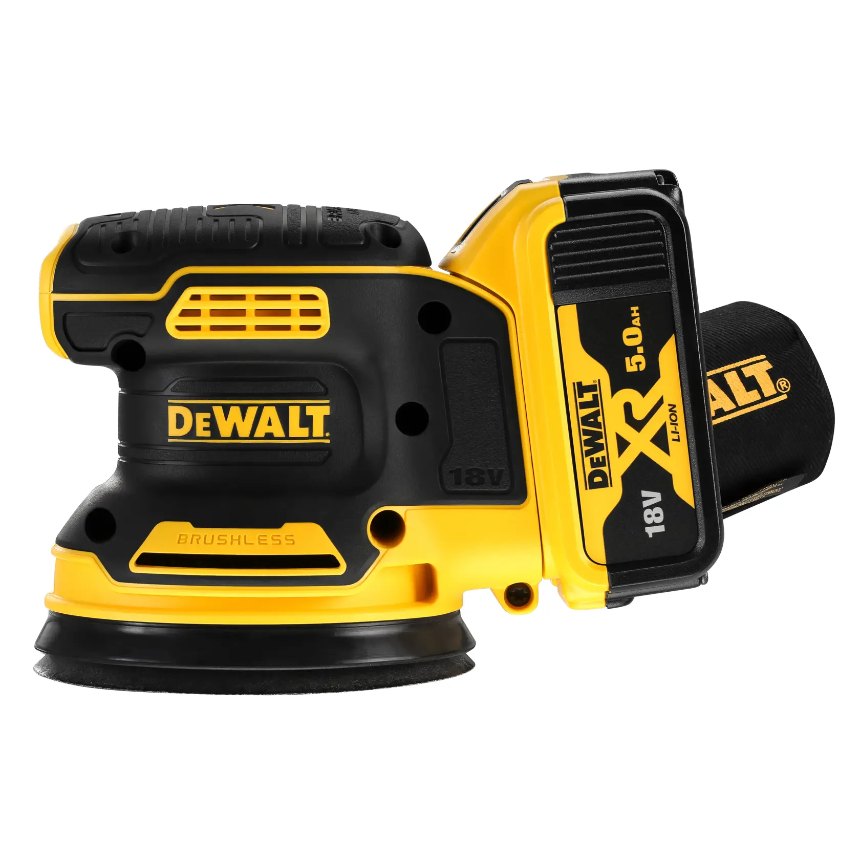 DEWALT® 18V XR® 125mm Brushless Sander - 2 X 5 Ah