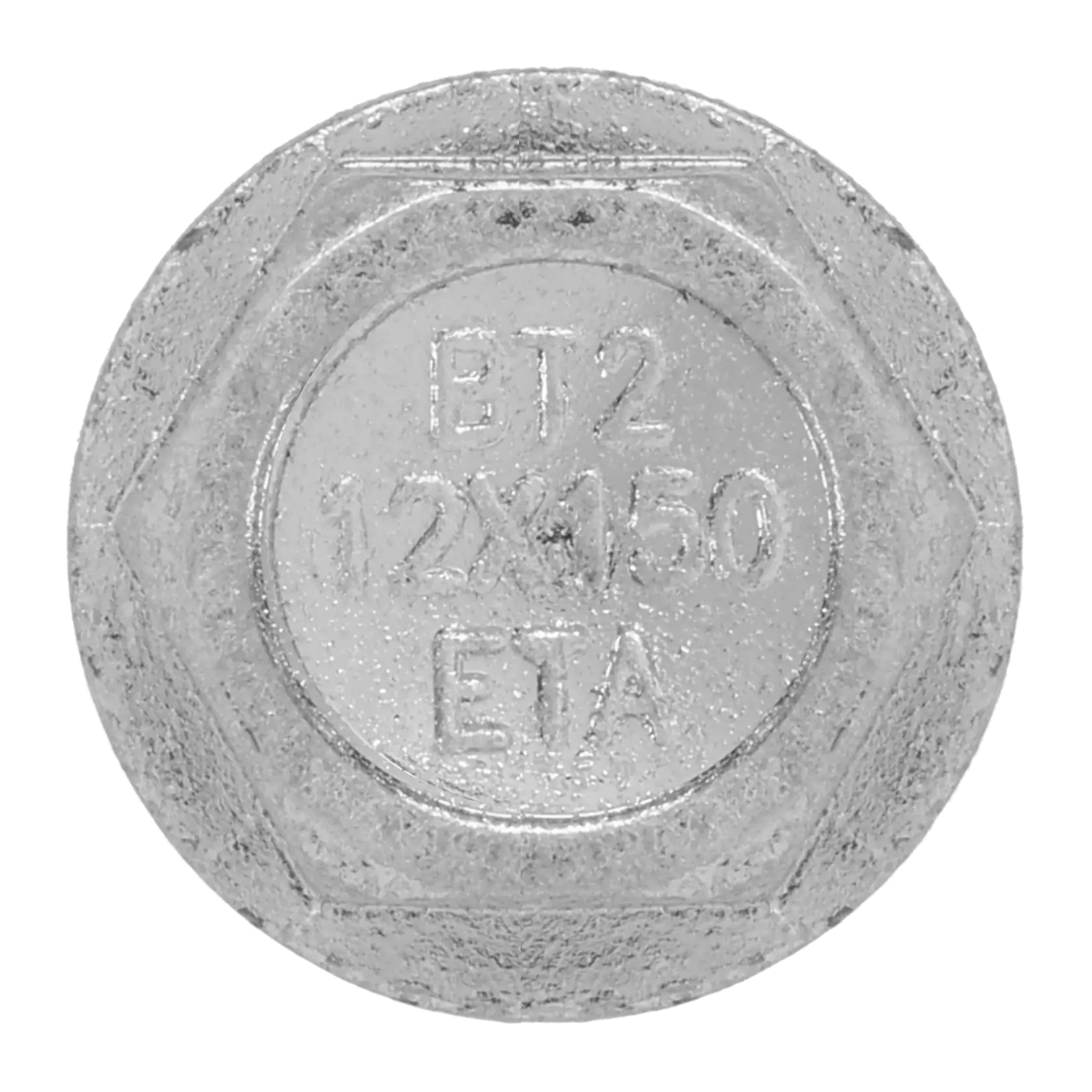 Blue-tip 2 Screw-bolts Hex Head Zinc Plated