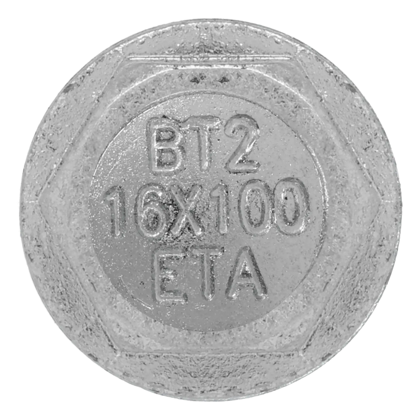 Blue-tip 2 Screw-bolts Hex Head Zinc Plated