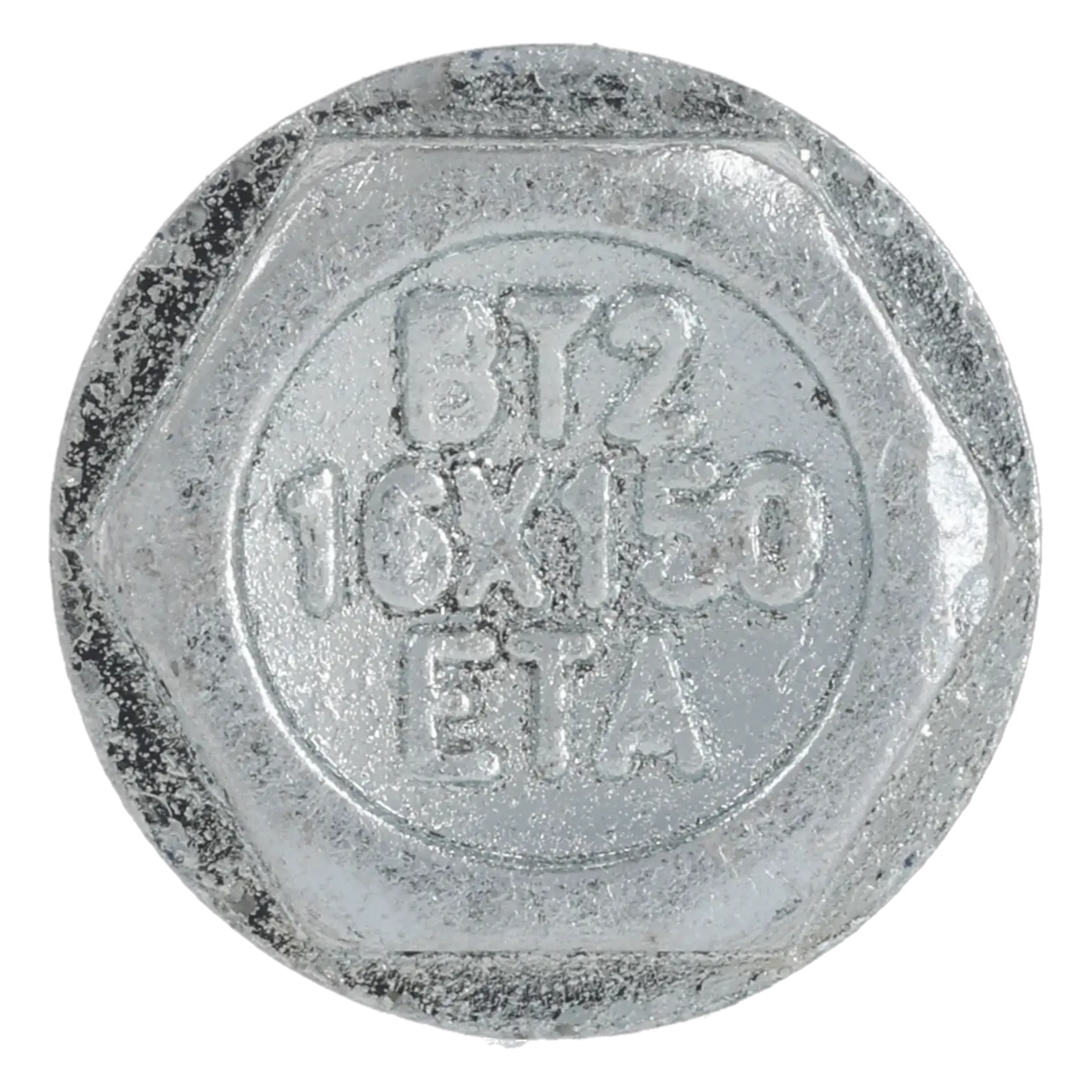 Blue-tip 2 Screw-bolts Hex Head Zinc Plated