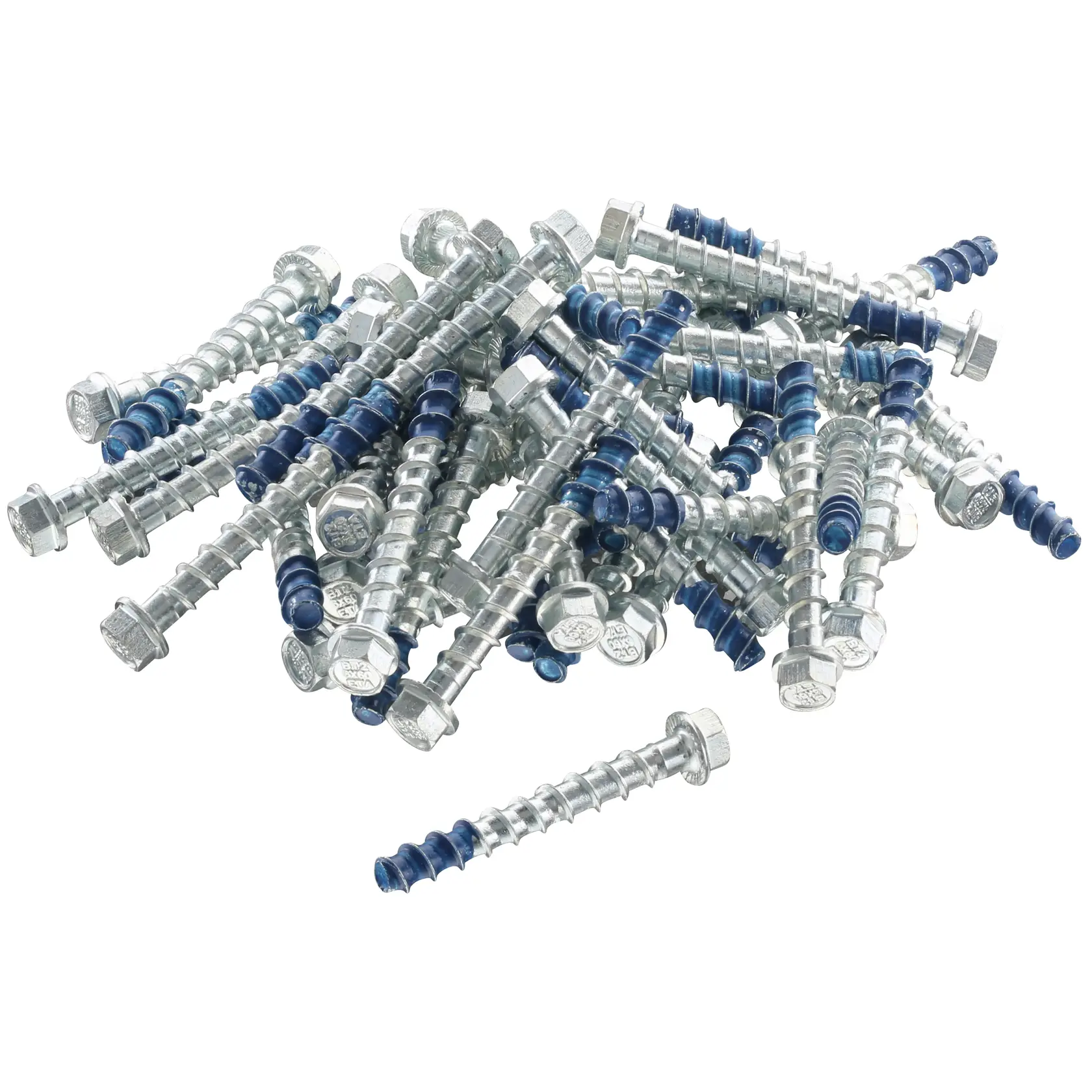 Blue-tip 2 Screw-bolts Hex Head Zinc Plated