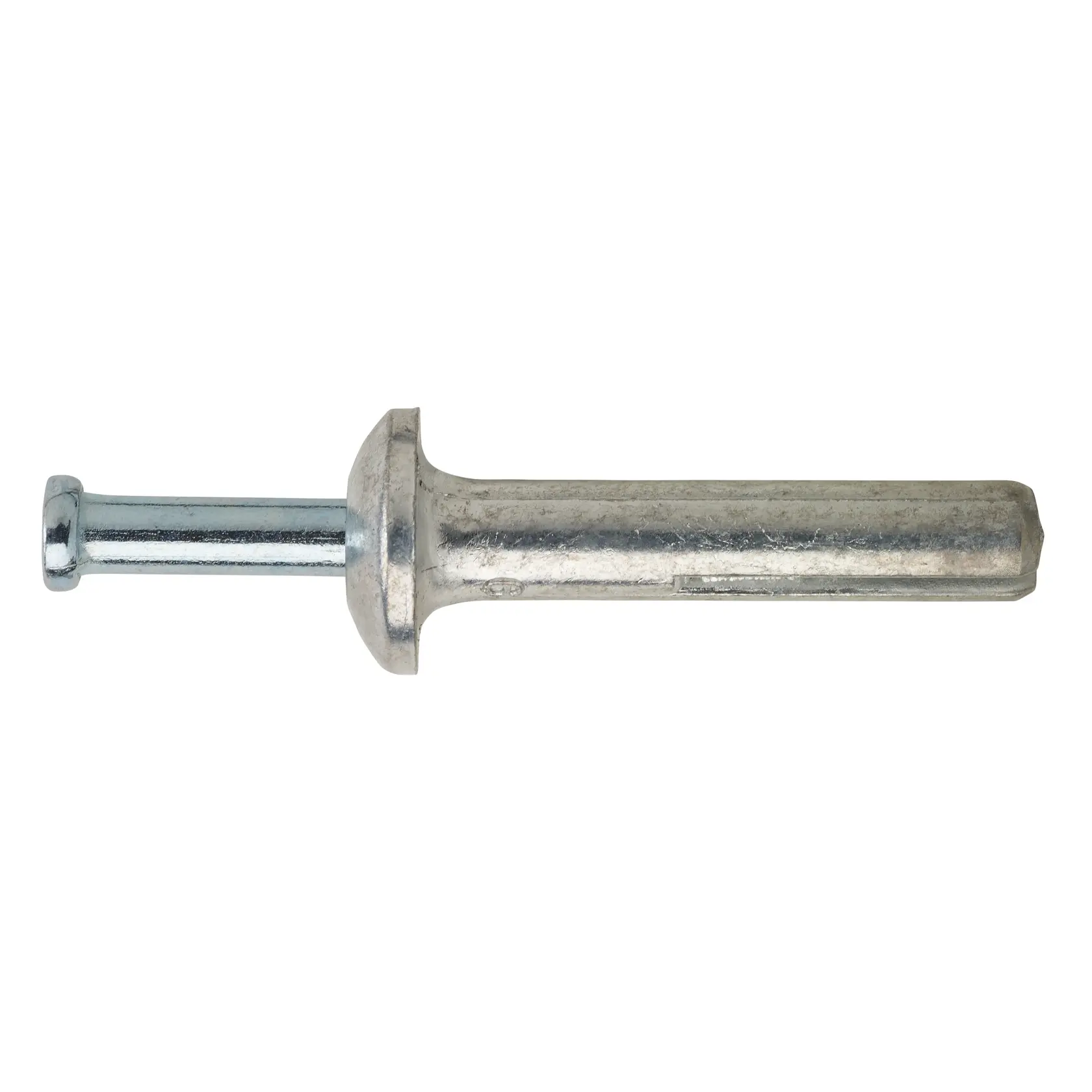 A metal concrete anchor fastener with a cylindrical body and a flared collar, displayed on a white background.