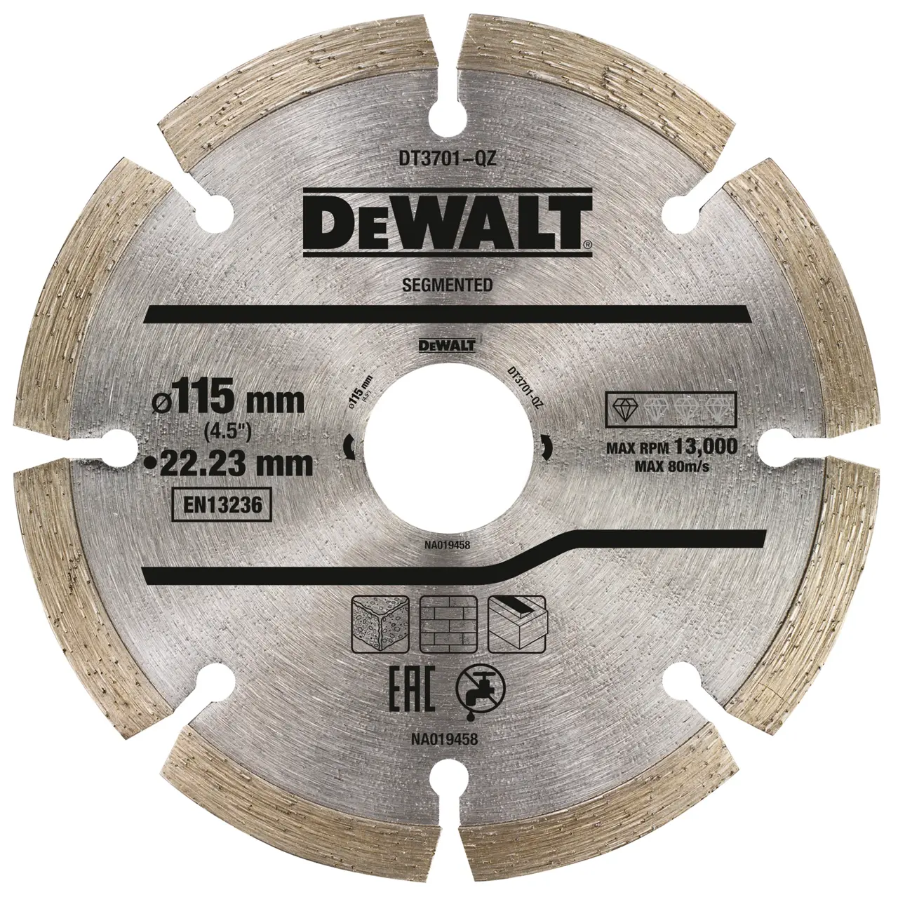115mm x 22.23mm Segmented All Purpose Diamond Wheel