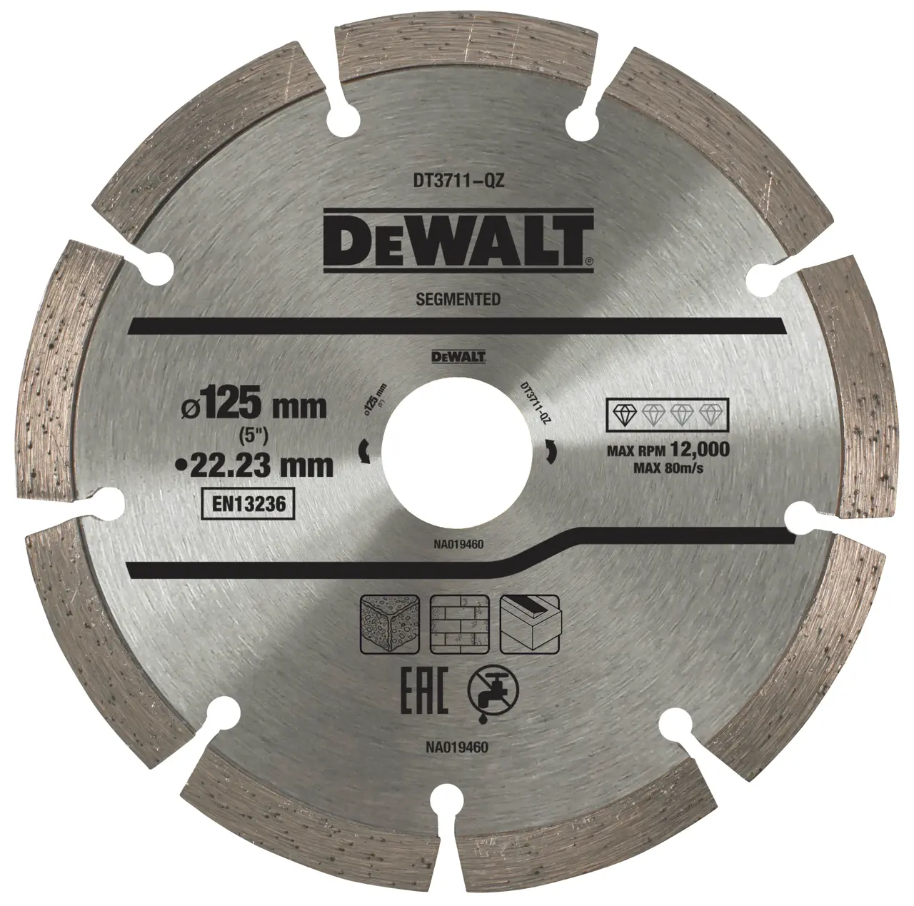 125mm x 22.23mm Segmented All Purpose Diamond Wheel