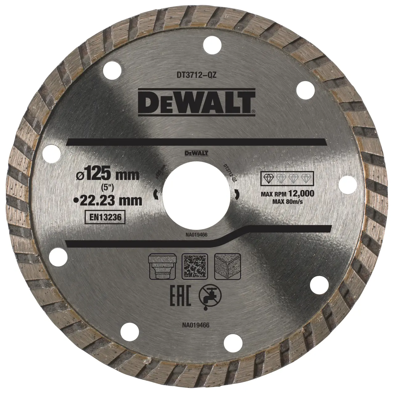 125mm x 22.23mm Turbo All Purpose Diamond Wheel