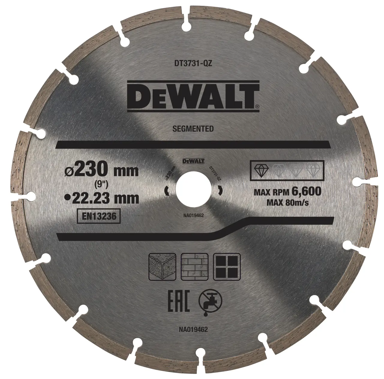 230mm x 22.23mm Segmented All Purpose Diamond Wheel