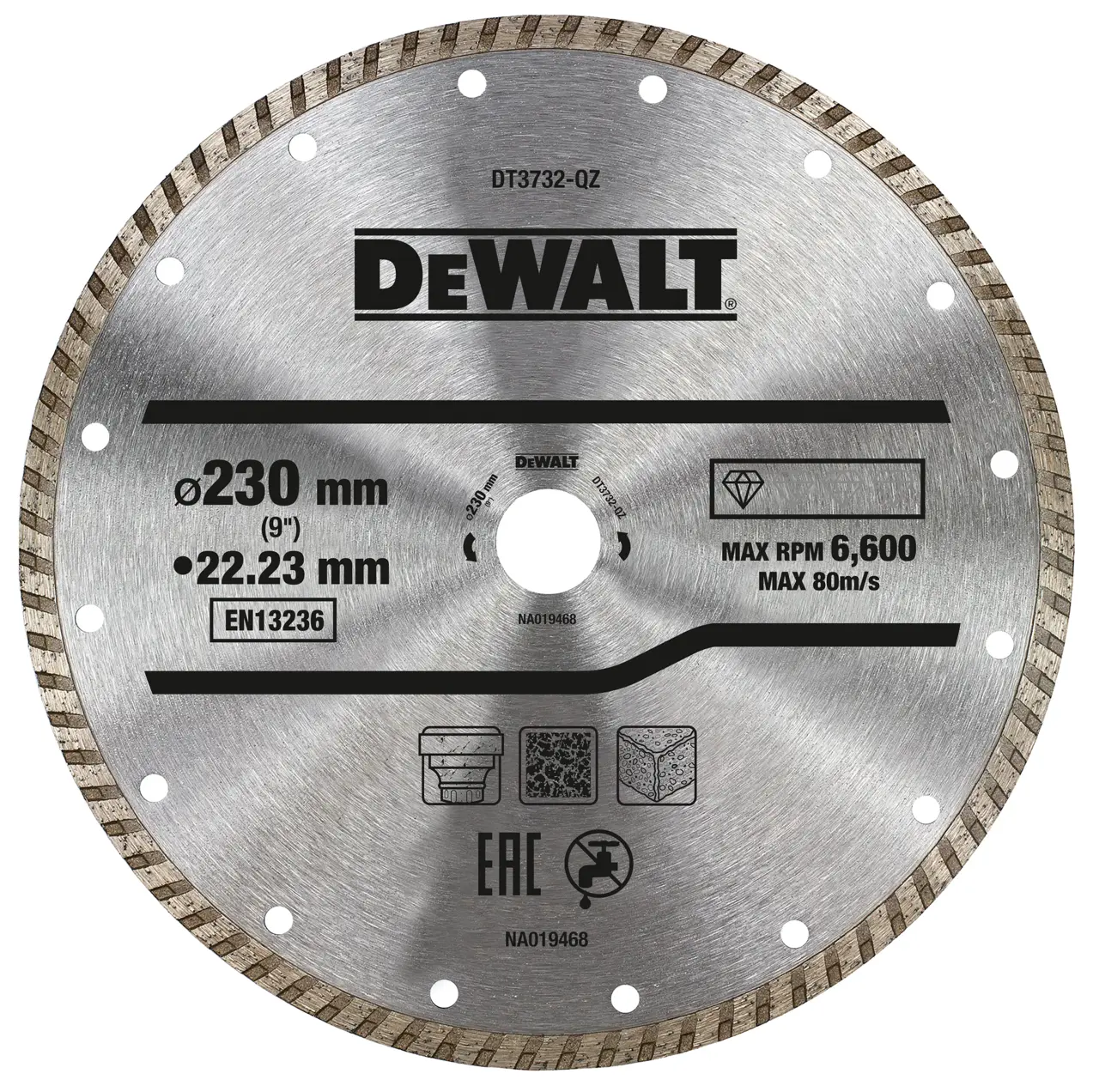 230mm x 22.23mm Turbo All Purpose Diamond Wheel