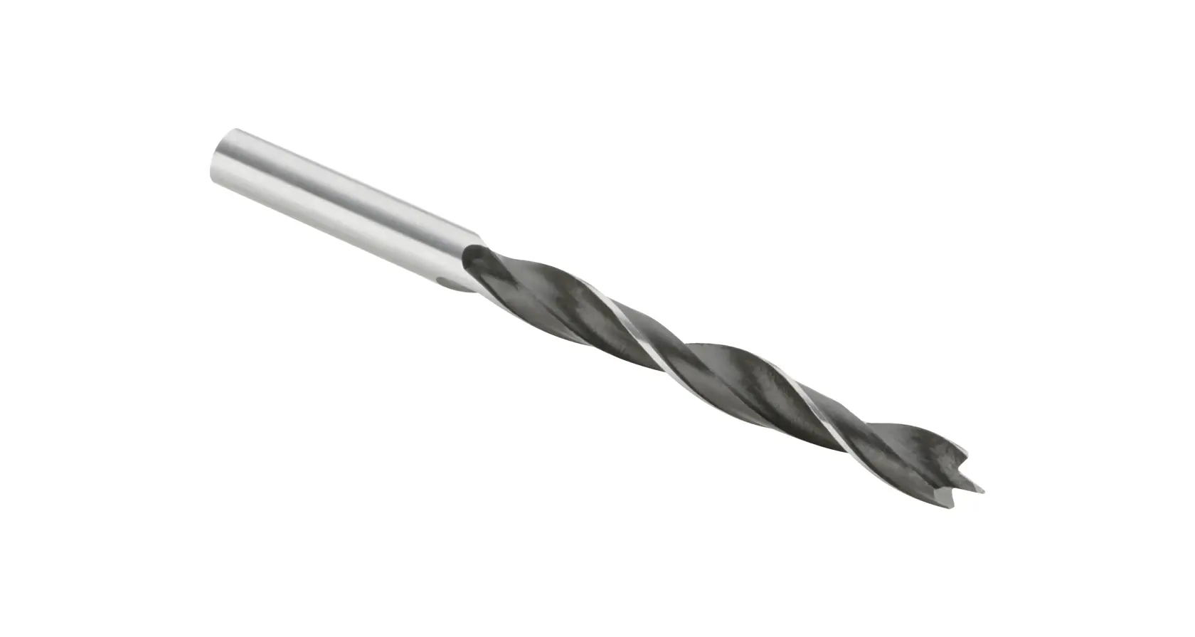 A single DEWALT wood drill bit with a cylindrical shank and spiral flutes, shown on a plain white background.