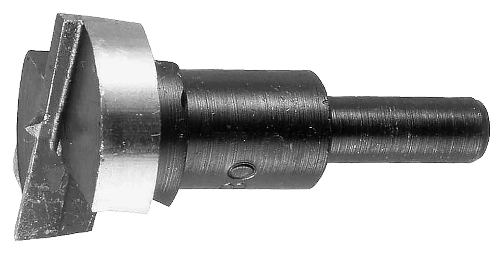 A DEWALT DT4543 flat-bottom drill bit for woodworking, shown in close-up against a white background.