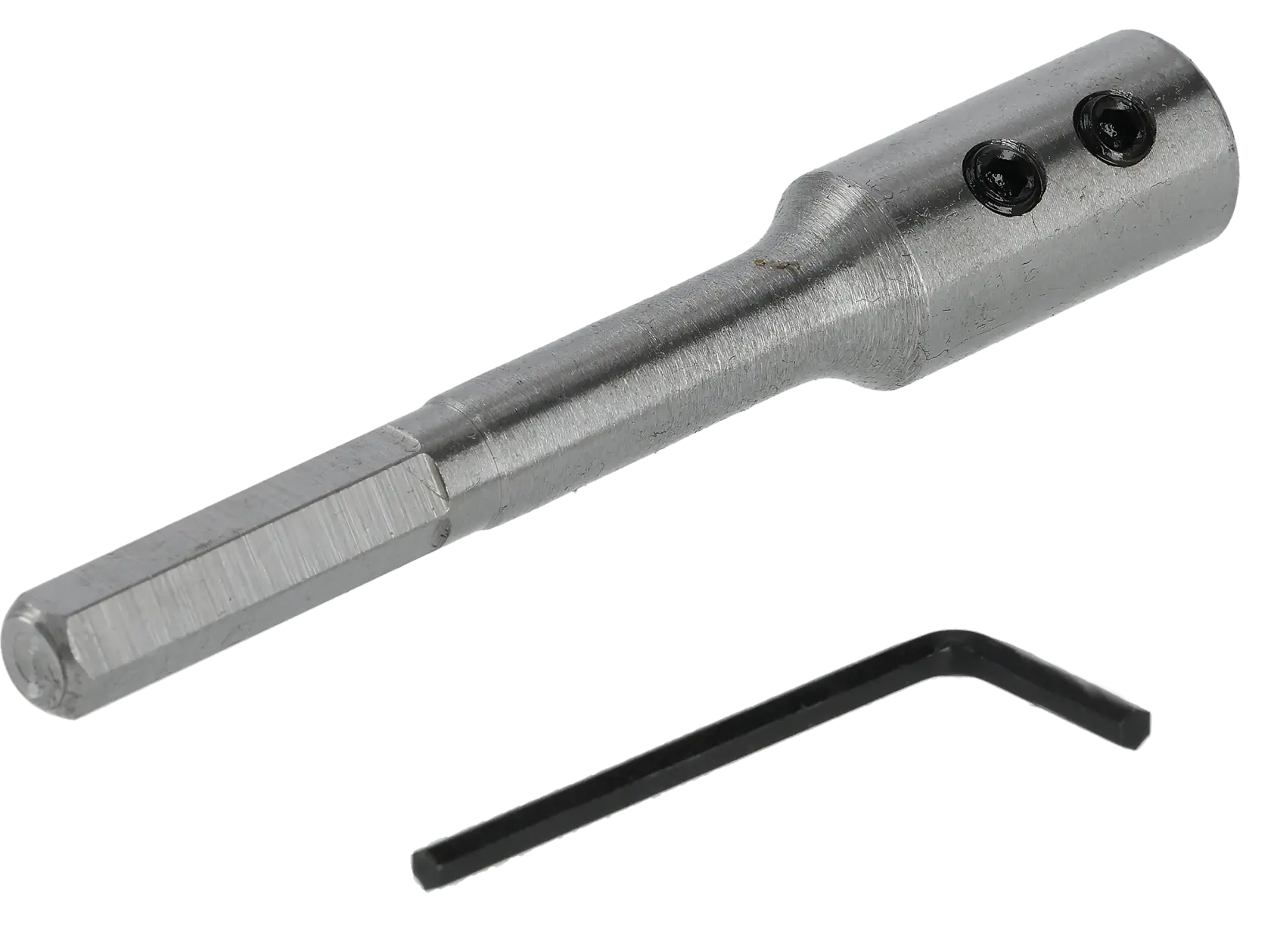 DEWALT adapter with hex key for photography, SKUs DT4592-QZ, DT4592, metallic finish.