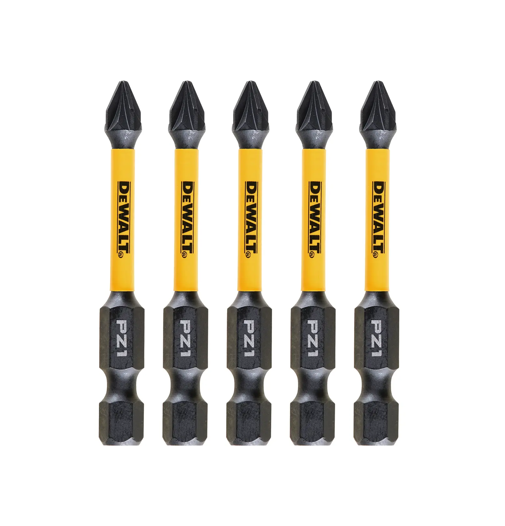 Graphique montrant la marque DEWALT XTREME Sub-Compact Series avec le slogan 'Compact et performance garantie' sur un fond jaune.
