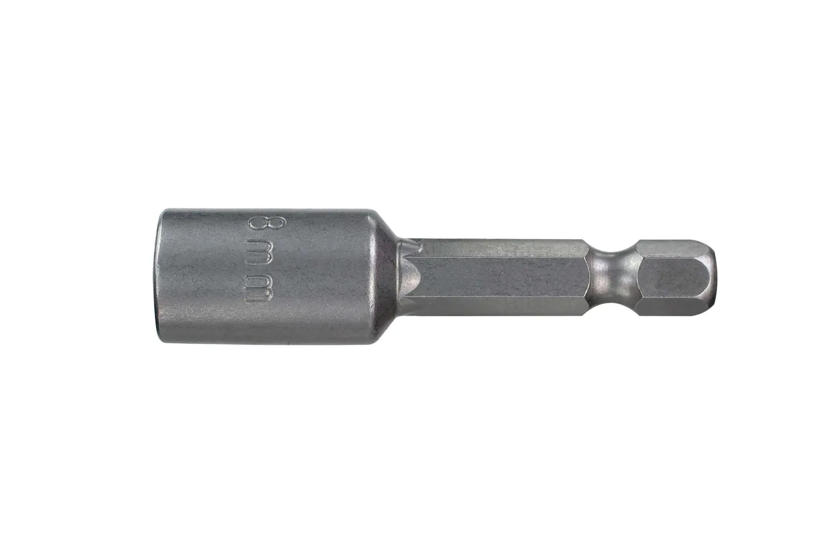 DEWALT DT7402 8mm hex socket driver bit for power tools, shown against a white background.