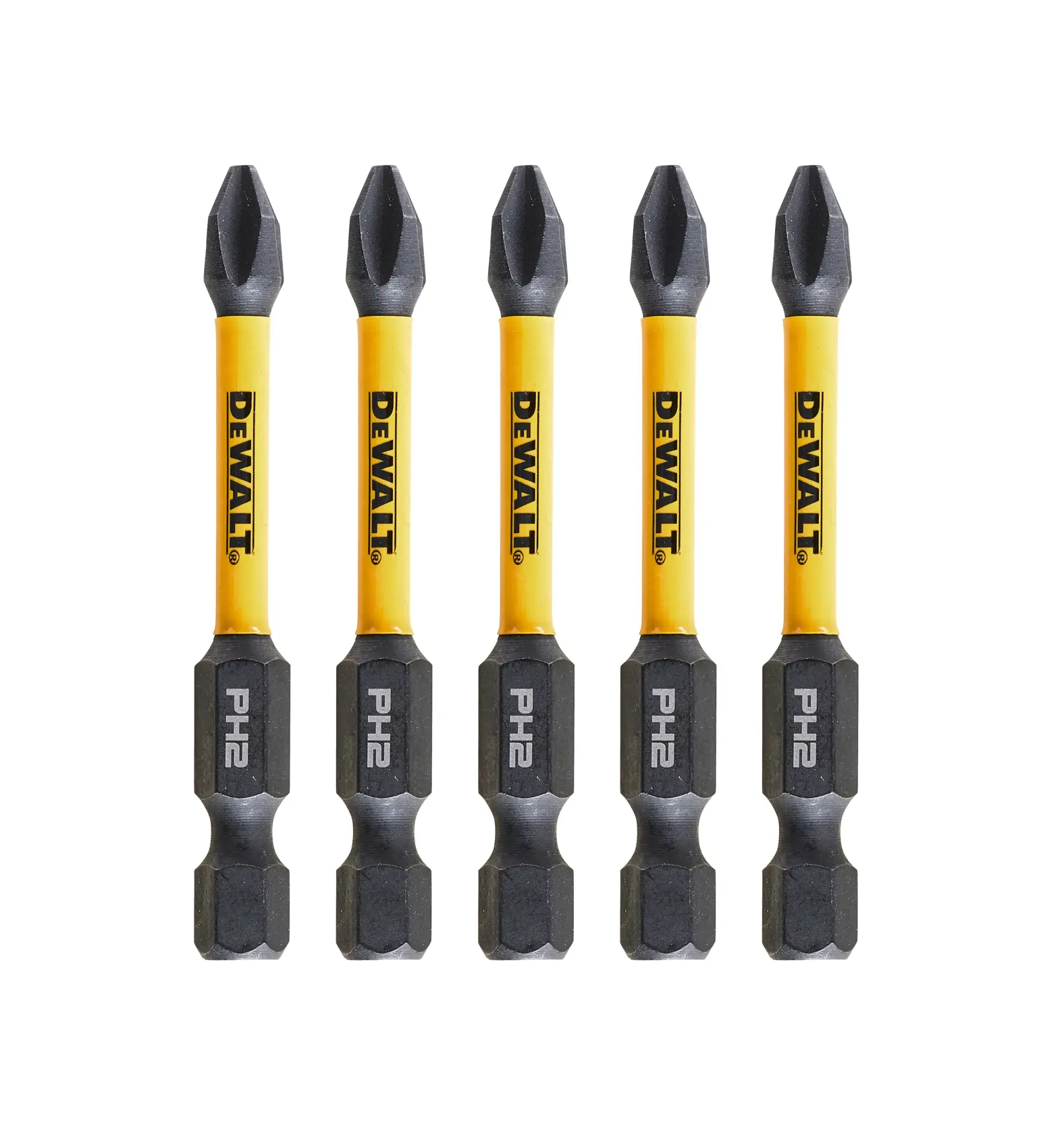 Graphique montrant la marque DEWALT XTREME Sub-Compact Series avec le slogan 'Compact et performance garantie' sur un fond jaune.