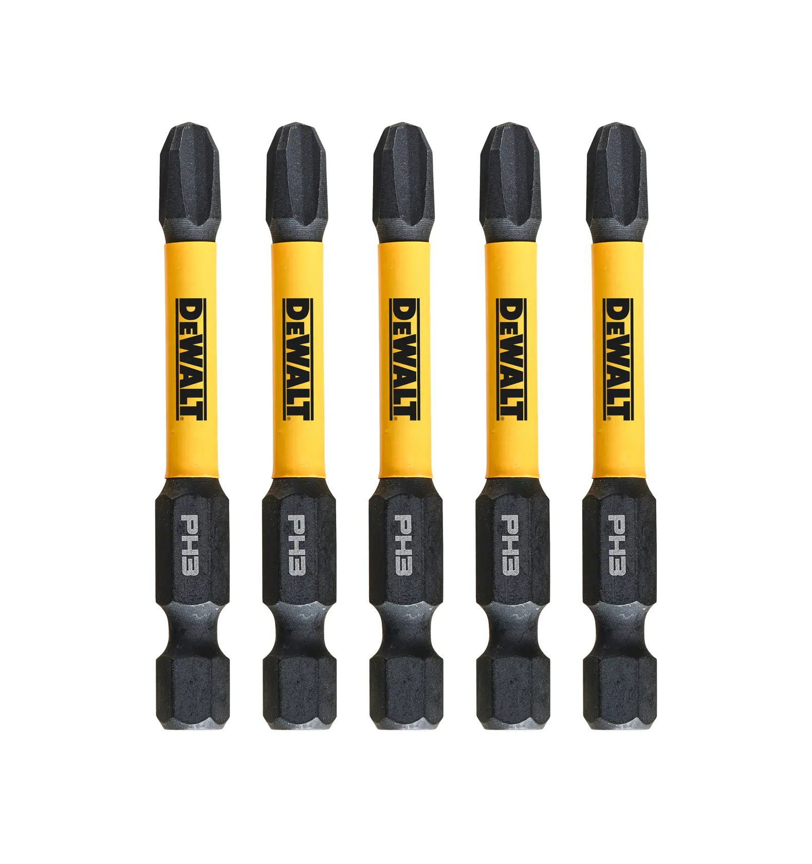 Graphique montrant la marque DEWALT XTREME Sub-Compact Series avec le slogan 'Compact et performance garantie' sur un fond jaune.