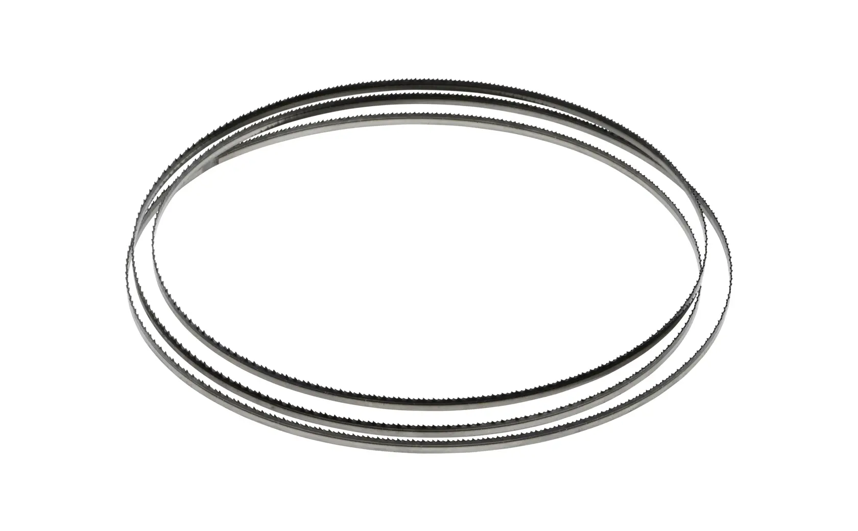 Hoja de sierra de cinta metálica DEWALT DT8484 enrollada, usada para cortar madera o metal.