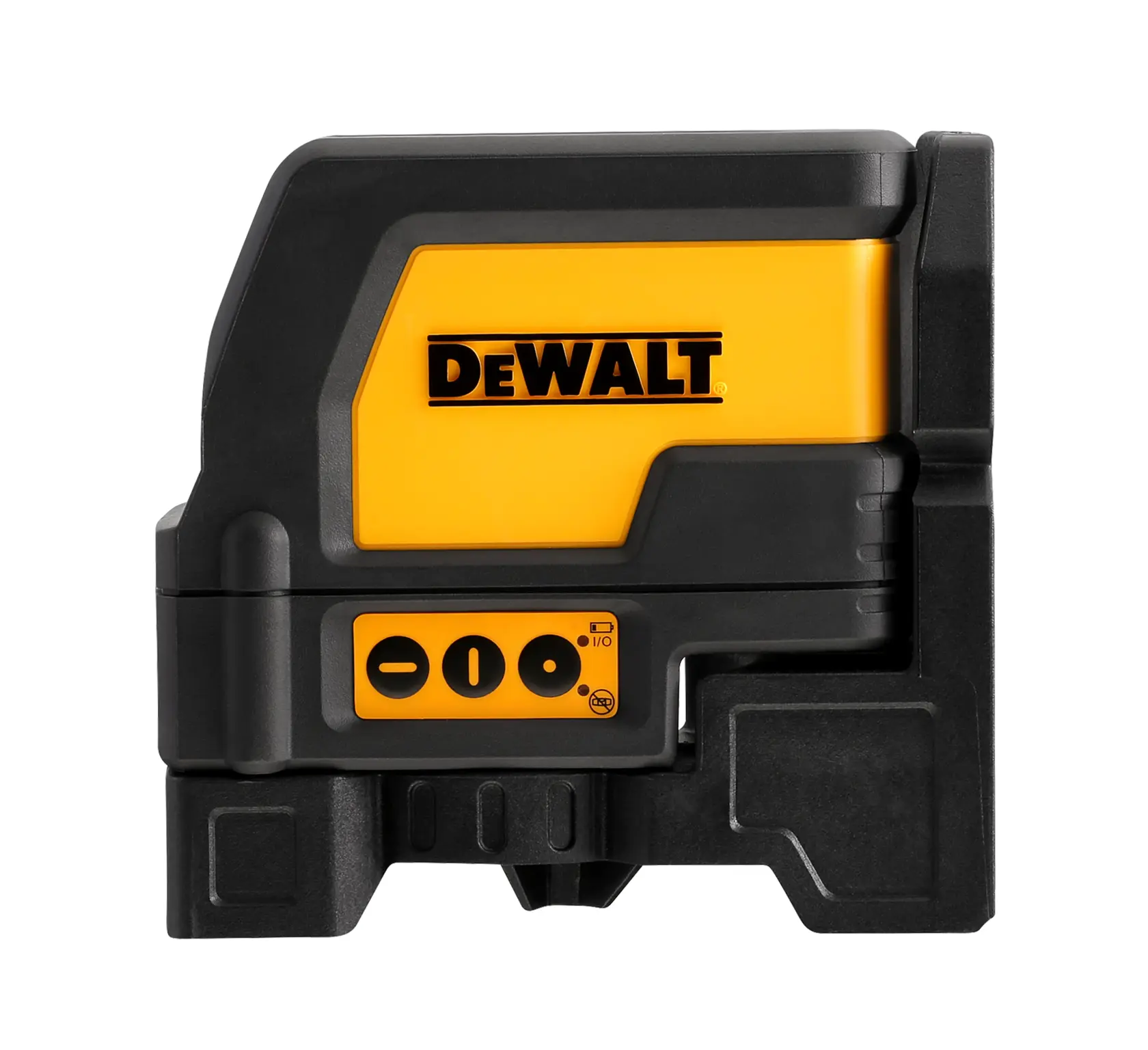 DEWALT DW0822 yellow and black compact laser level tool for precise measurements in construction or photography.