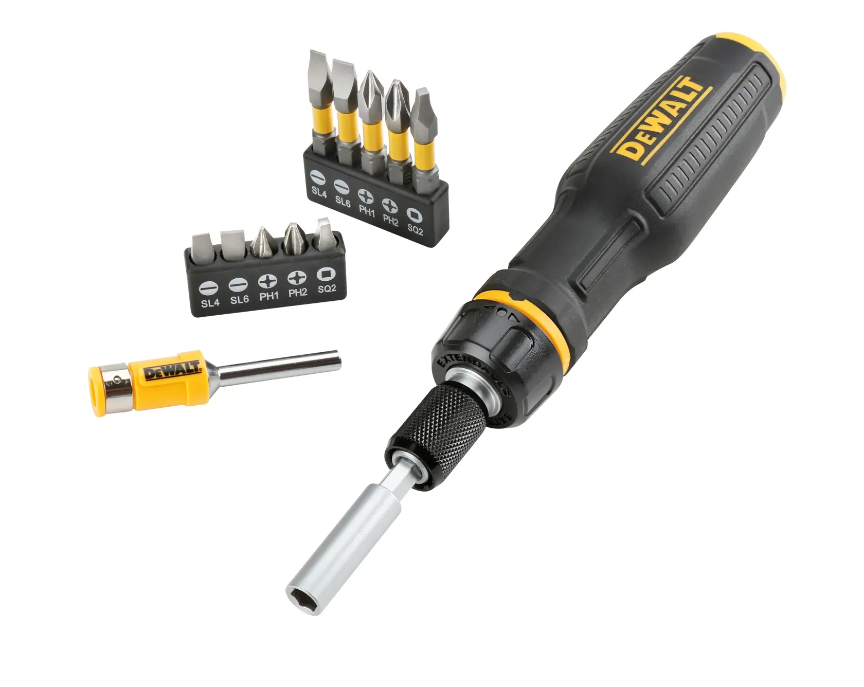 Full Fit Telescoping Multi-bit Ratcheting Screwdriver