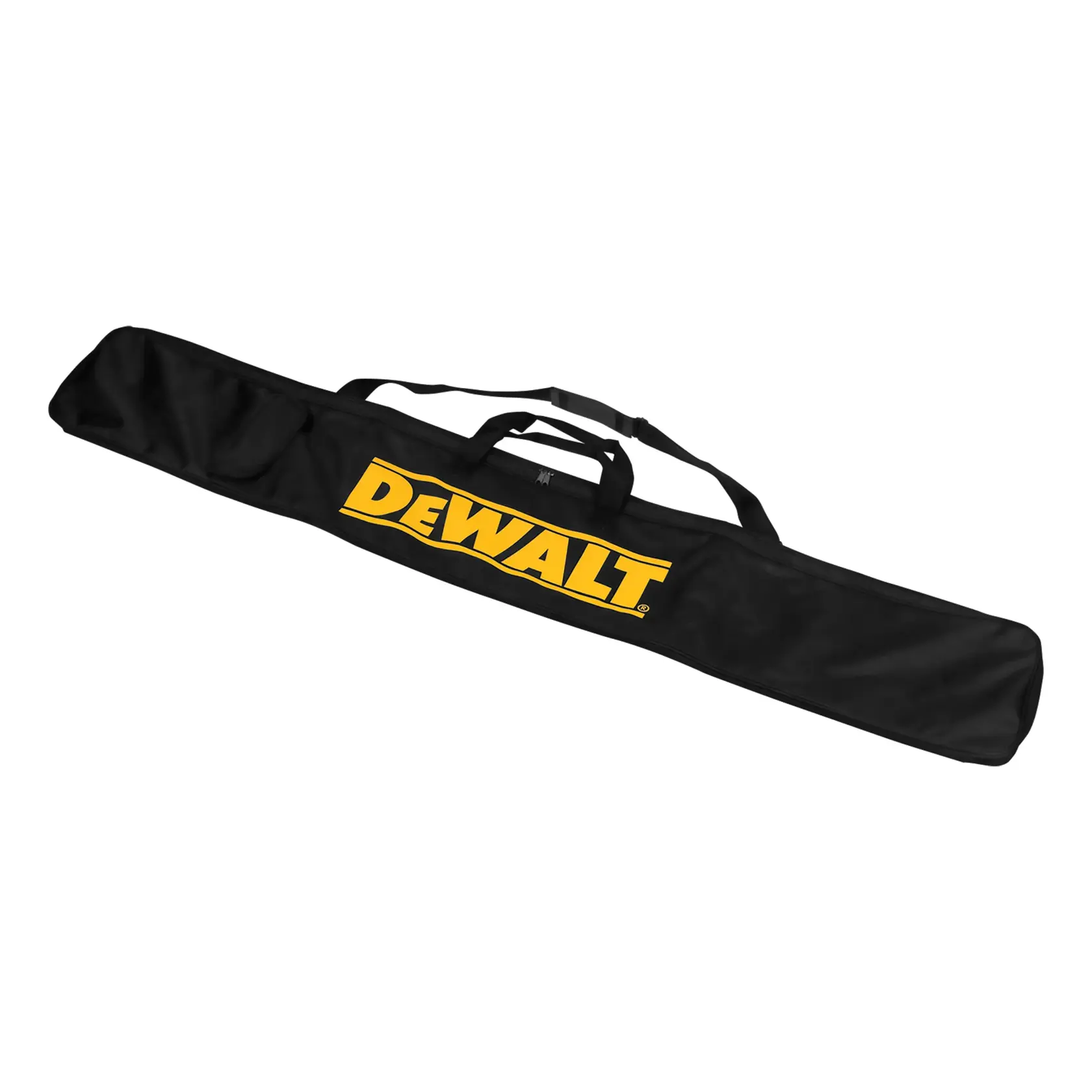 DEWALT black carrying bag for Photography, SKUs DWS5025-XJ, DWS5025, with yellow logo and handles.