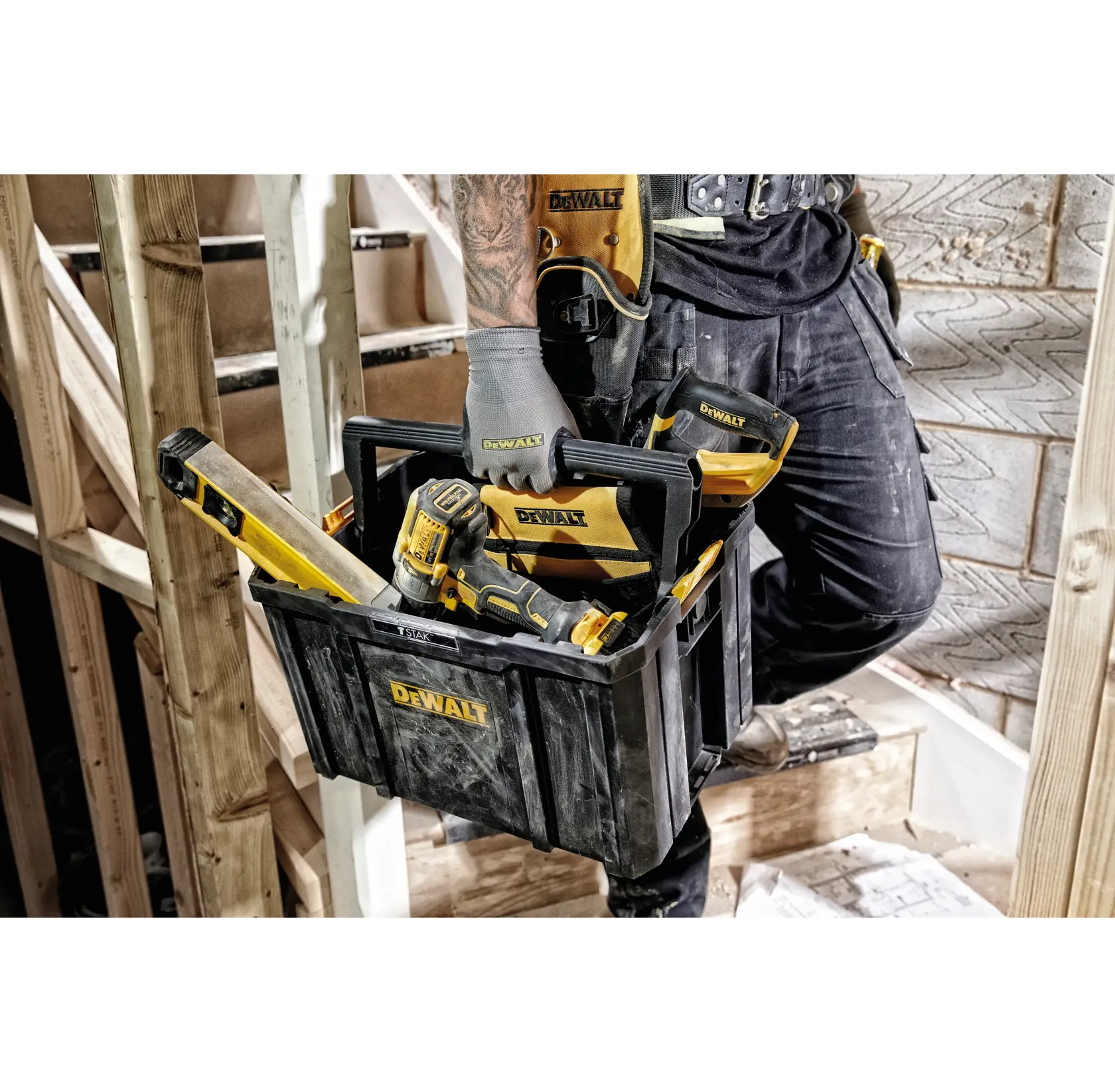 t Stak Open Storage Box With Handle