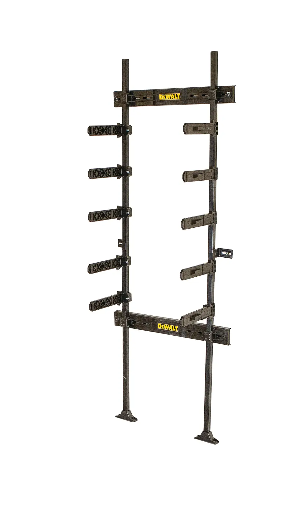 DEWALT DWST1-75694 metal photography accessory rack with adjustable arms for storage and organization.